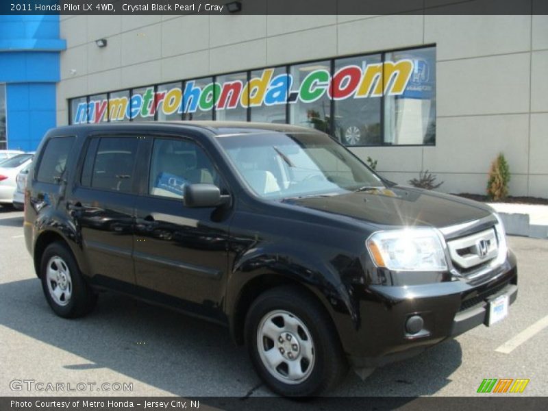 Crystal Black Pearl / Gray 2011 Honda Pilot LX 4WD
