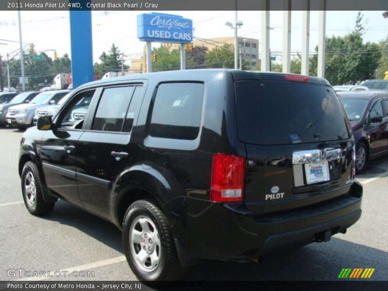 Crystal Black Pearl / Gray 2011 Honda Pilot LX 4WD