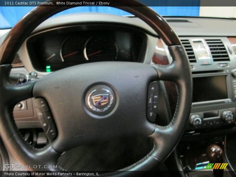 White Diamond Tricoat / Ebony 2011 Cadillac DTS Premium