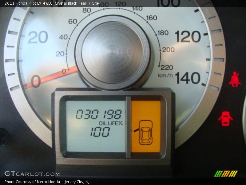 Crystal Black Pearl / Gray 2011 Honda Pilot LX 4WD