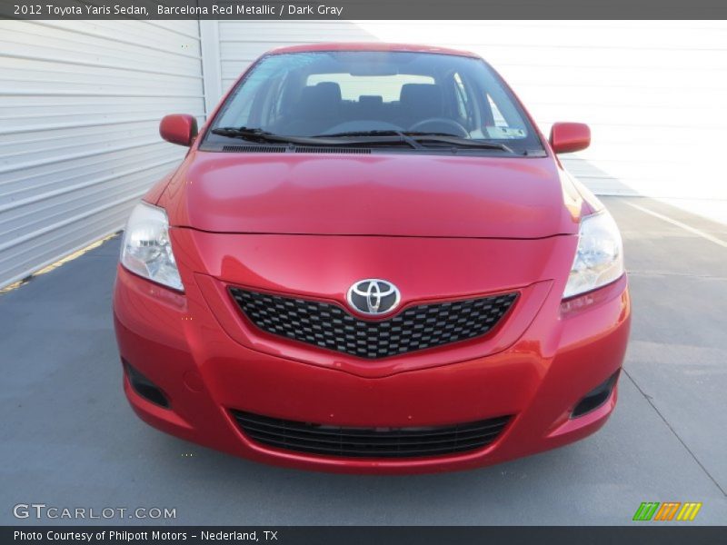 Barcelona Red Metallic / Dark Gray 2012 Toyota Yaris Sedan