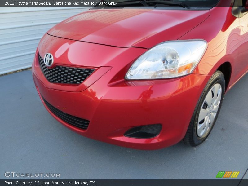 Barcelona Red Metallic / Dark Gray 2012 Toyota Yaris Sedan