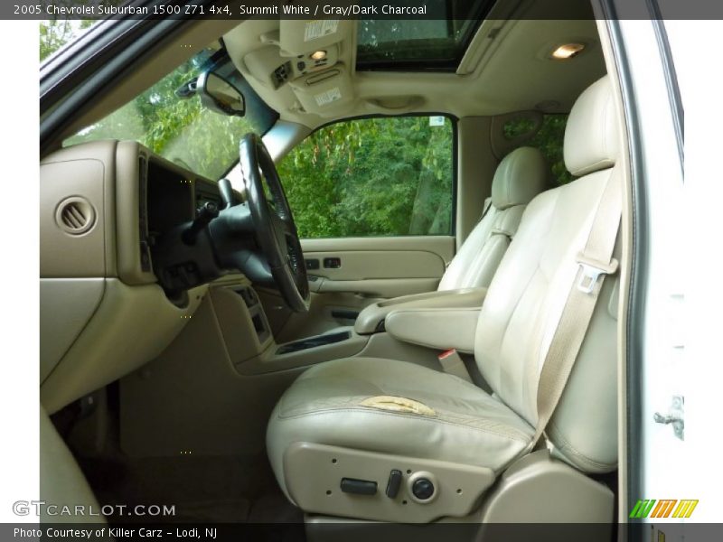 Summit White / Gray/Dark Charcoal 2005 Chevrolet Suburban 1500 Z71 4x4