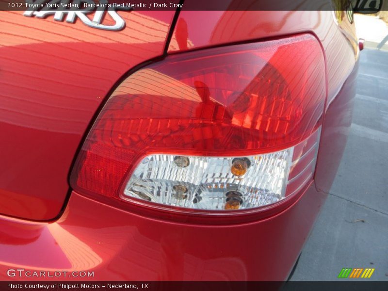 Barcelona Red Metallic / Dark Gray 2012 Toyota Yaris Sedan