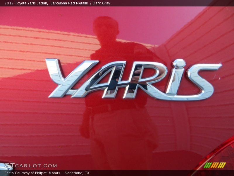 Barcelona Red Metallic / Dark Gray 2012 Toyota Yaris Sedan