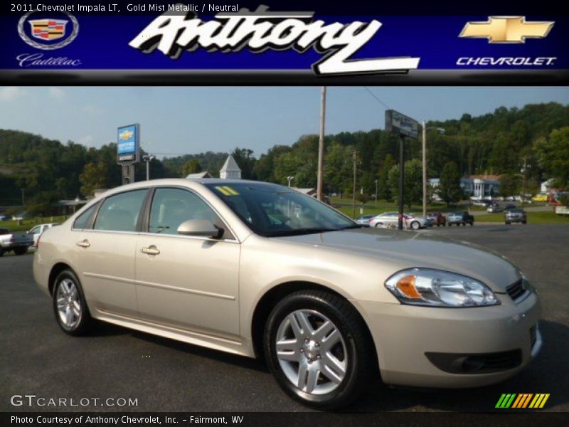 Gold Mist Metallic / Neutral 2011 Chevrolet Impala LT