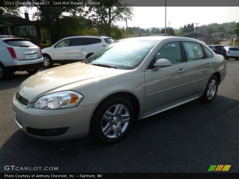 Gold Mist Metallic / Neutral 2011 Chevrolet Impala LT