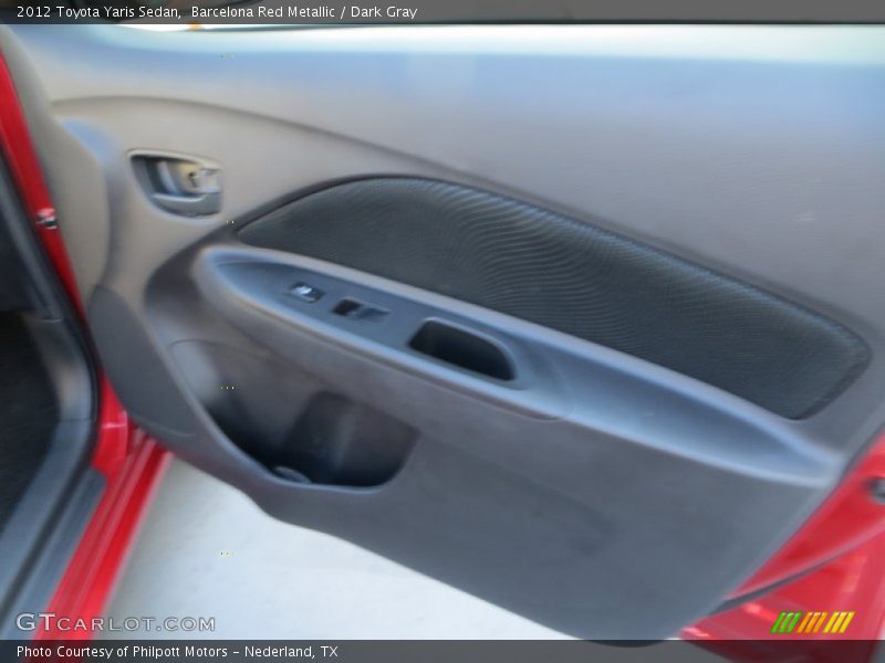 Barcelona Red Metallic / Dark Gray 2012 Toyota Yaris Sedan