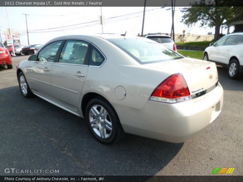 Gold Mist Metallic / Neutral 2011 Chevrolet Impala LT