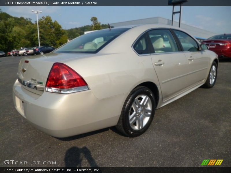 Gold Mist Metallic / Neutral 2011 Chevrolet Impala LT