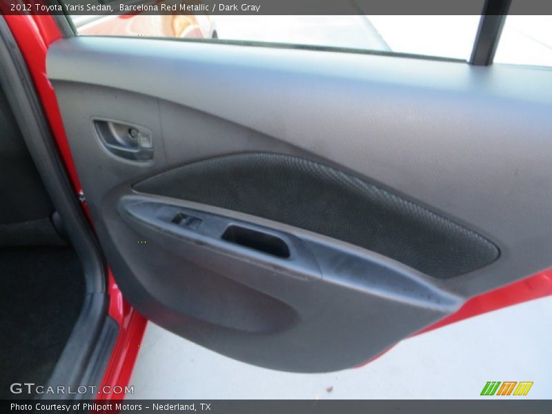 Barcelona Red Metallic / Dark Gray 2012 Toyota Yaris Sedan