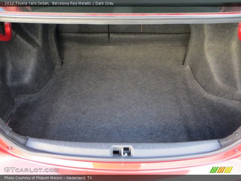 Barcelona Red Metallic / Dark Gray 2012 Toyota Yaris Sedan