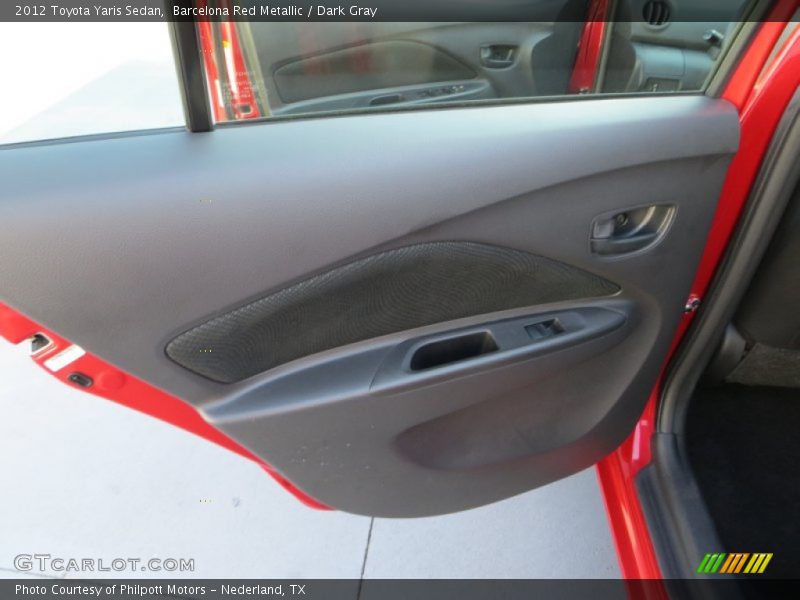 Barcelona Red Metallic / Dark Gray 2012 Toyota Yaris Sedan