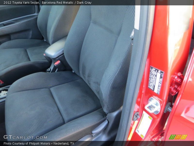 Barcelona Red Metallic / Dark Gray 2012 Toyota Yaris Sedan