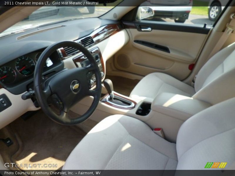 Gold Mist Metallic / Neutral 2011 Chevrolet Impala LT