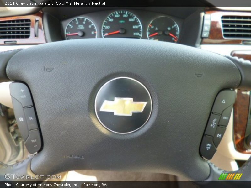 Gold Mist Metallic / Neutral 2011 Chevrolet Impala LT