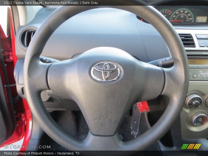 Barcelona Red Metallic / Dark Gray 2012 Toyota Yaris Sedan