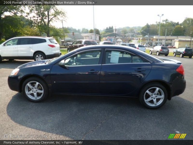Midnight Blue Metallic / Ebony Black 2008 Pontiac G6 V6 Sedan