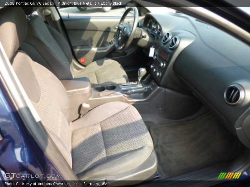 Midnight Blue Metallic / Ebony Black 2008 Pontiac G6 V6 Sedan