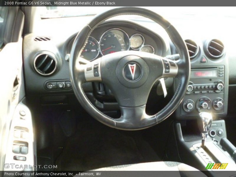 Midnight Blue Metallic / Ebony Black 2008 Pontiac G6 V6 Sedan