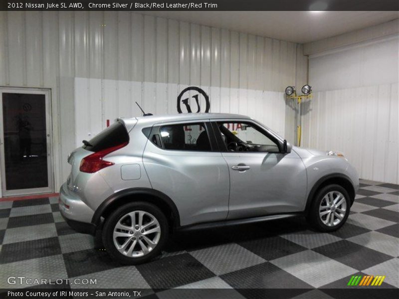 Chrome Silver / Black/Red Leather/Red Trim 2012 Nissan Juke SL AWD