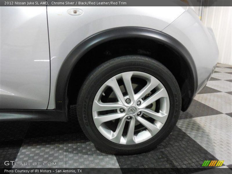 Chrome Silver / Black/Red Leather/Red Trim 2012 Nissan Juke SL AWD