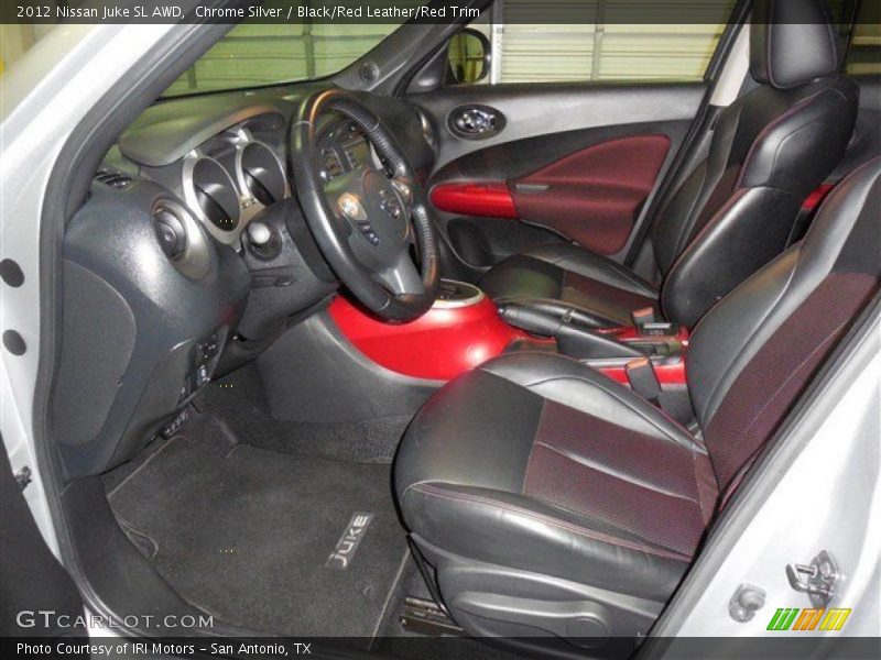 Chrome Silver / Black/Red Leather/Red Trim 2012 Nissan Juke SL AWD