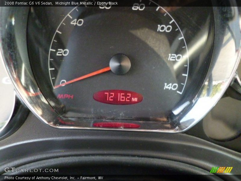 Midnight Blue Metallic / Ebony Black 2008 Pontiac G6 V6 Sedan