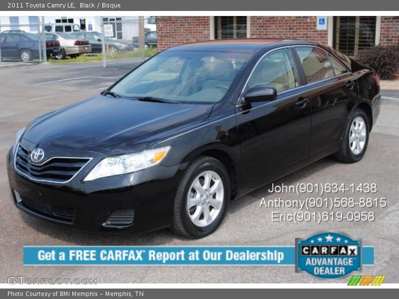 Black / Bisque 2011 Toyota Camry LE