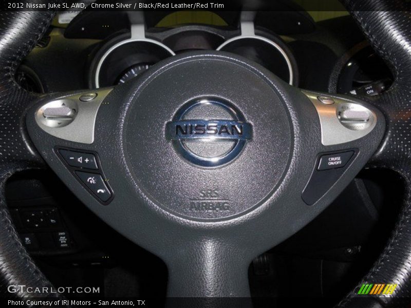 Chrome Silver / Black/Red Leather/Red Trim 2012 Nissan Juke SL AWD