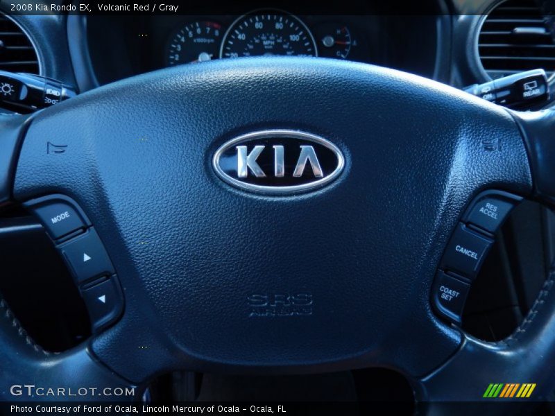 Volcanic Red / Gray 2008 Kia Rondo EX
