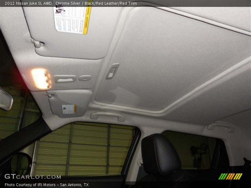 Chrome Silver / Black/Red Leather/Red Trim 2012 Nissan Juke SL AWD