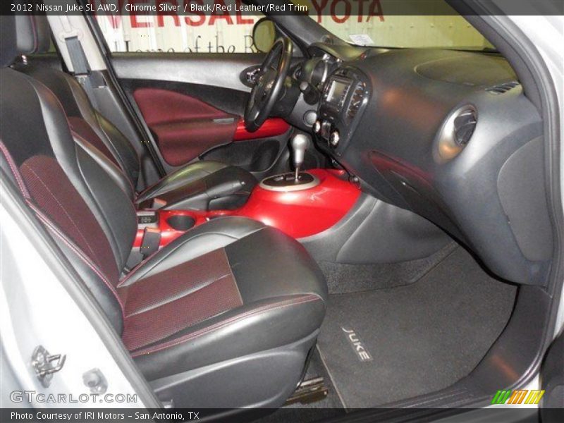 Chrome Silver / Black/Red Leather/Red Trim 2012 Nissan Juke SL AWD