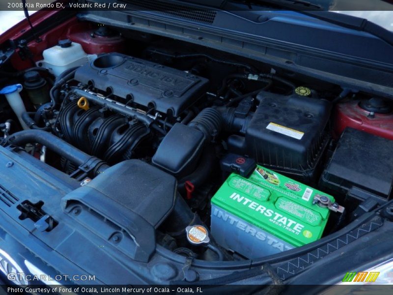 Volcanic Red / Gray 2008 Kia Rondo EX