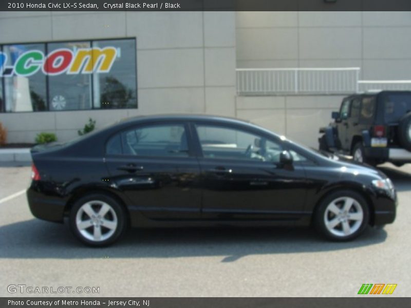 Crystal Black Pearl / Black 2010 Honda Civic LX-S Sedan