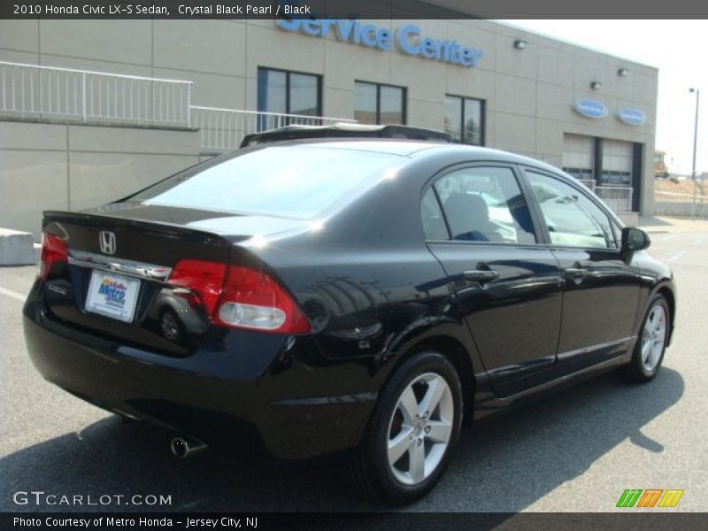 Crystal Black Pearl / Black 2010 Honda Civic LX-S Sedan