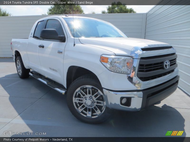 Super White / Sand Beige 2014 Toyota Tundra SR5 Double Cab