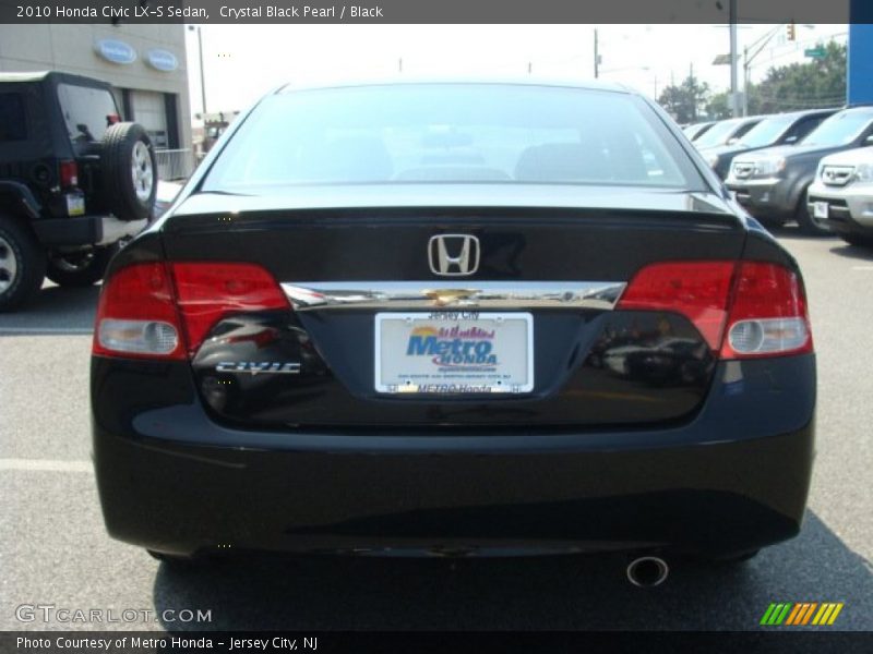 Crystal Black Pearl / Black 2010 Honda Civic LX-S Sedan