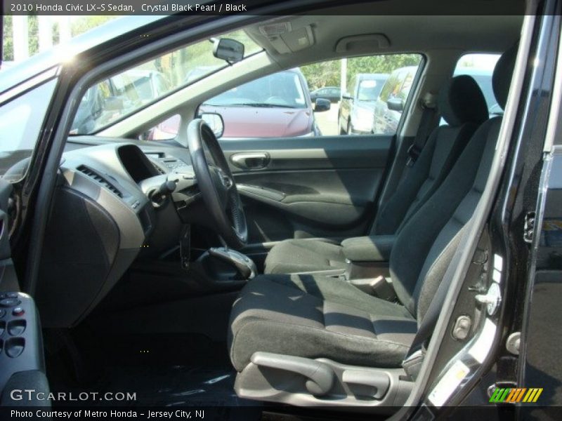 Crystal Black Pearl / Black 2010 Honda Civic LX-S Sedan