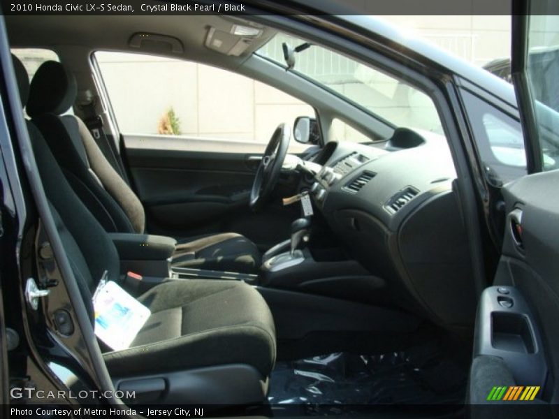 Crystal Black Pearl / Black 2010 Honda Civic LX-S Sedan