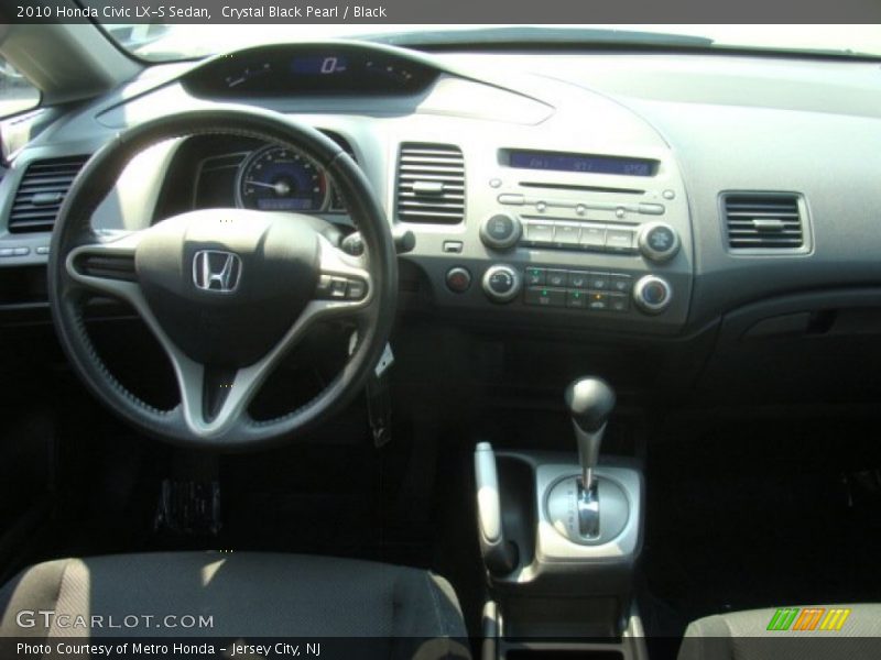 Crystal Black Pearl / Black 2010 Honda Civic LX-S Sedan