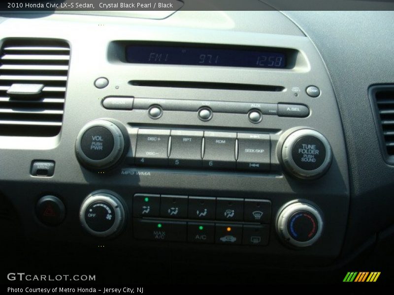 Crystal Black Pearl / Black 2010 Honda Civic LX-S Sedan