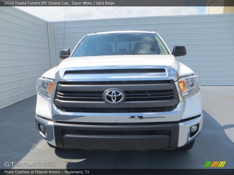 Super White / Sand Beige 2014 Toyota Tundra SR5 Double Cab