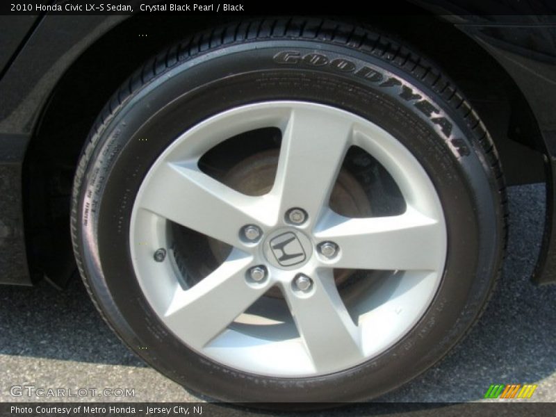 Crystal Black Pearl / Black 2010 Honda Civic LX-S Sedan