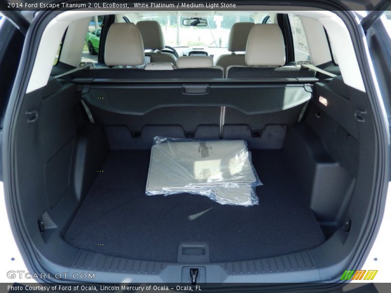 White Platinum / Medium Light Stone 2014 Ford Escape Titanium 2.0L EcoBoost