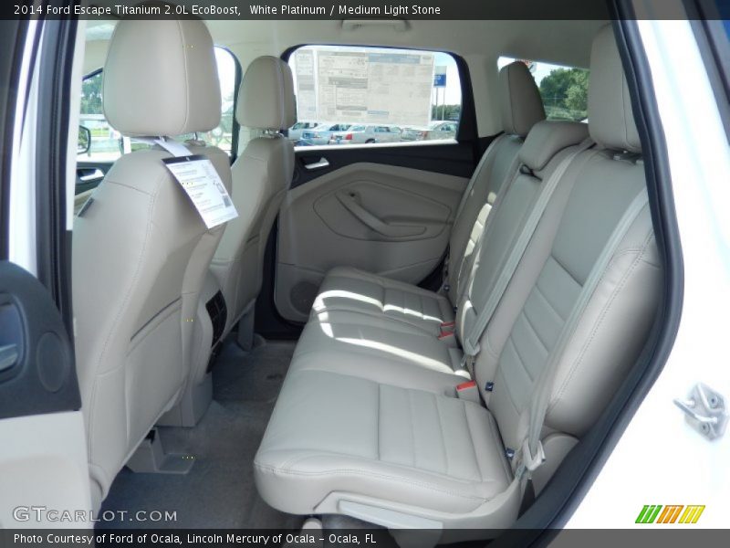 White Platinum / Medium Light Stone 2014 Ford Escape Titanium 2.0L EcoBoost
