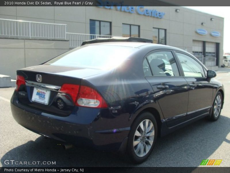 Royal Blue Pearl / Gray 2010 Honda Civic EX Sedan