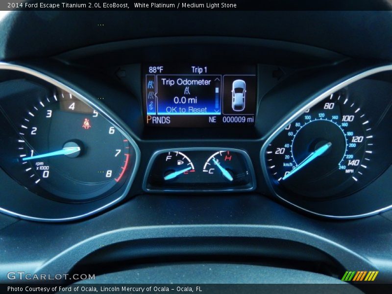 White Platinum / Medium Light Stone 2014 Ford Escape Titanium 2.0L EcoBoost