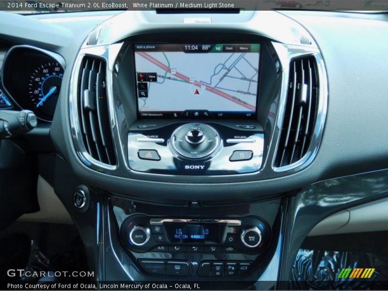 White Platinum / Medium Light Stone 2014 Ford Escape Titanium 2.0L EcoBoost