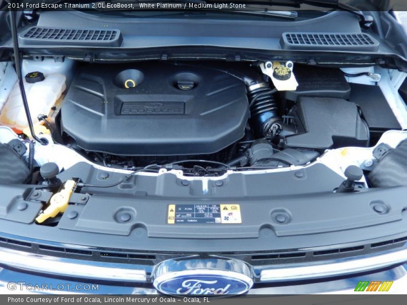White Platinum / Medium Light Stone 2014 Ford Escape Titanium 2.0L EcoBoost